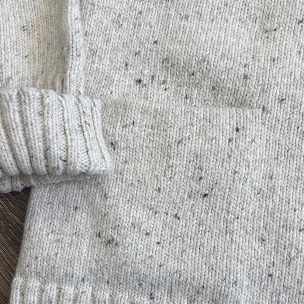 J. Jill Speckled Cream Mock Neck Sweater - Picture 3 of 6